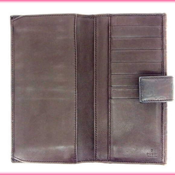 Gucci Wallet Purse Long Wallet Guccissima Brown Woman Authentic Used Y285 - Picture 3 of 5
